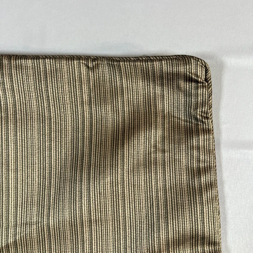 Set Of 2 Five Queen Court Pillowcase Euro Standard Brown Gold Embroidery Luxury